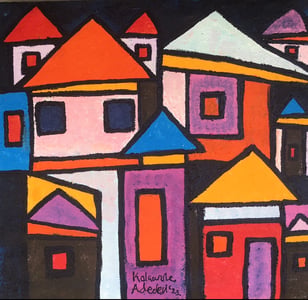 African Village At Night II